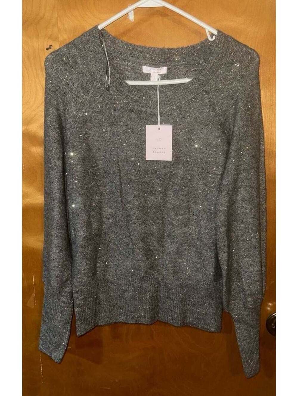 NEW Lauren Conrad sequin grey Sweater size small